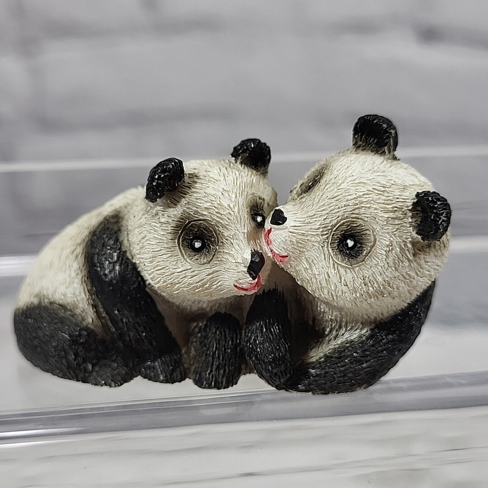 Panda Bears Mini 2" Resin Statue Desk Garden Aquarium Decor Figure